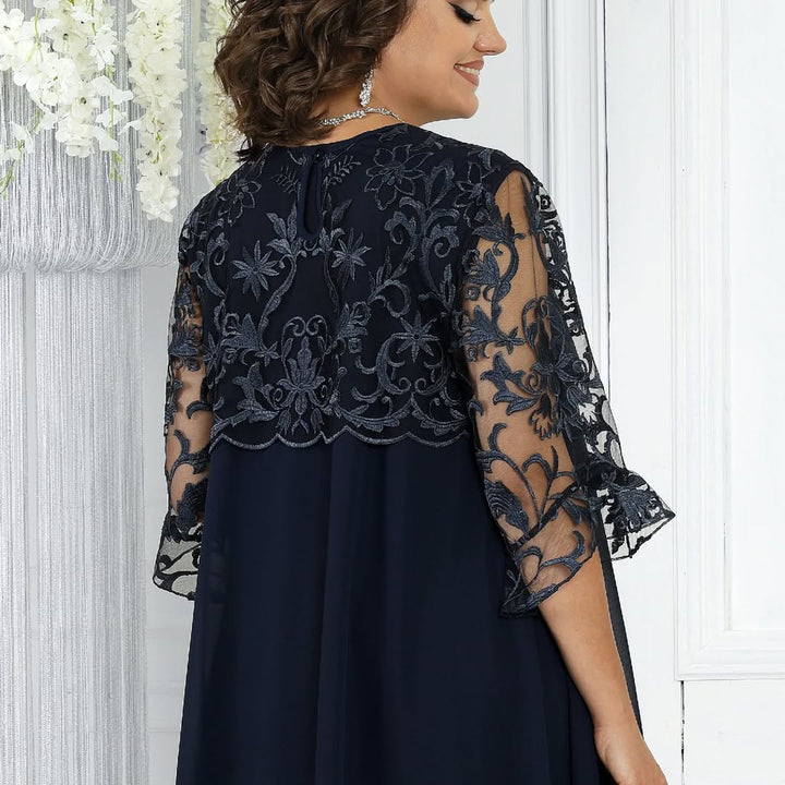 Novira - Patchwork Chiffon Dress