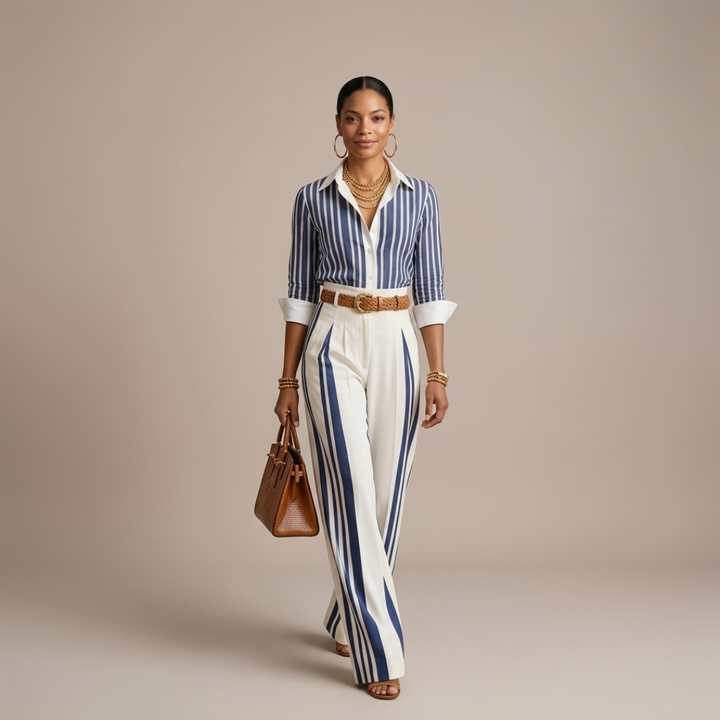 Noreli - Vertical Stripe Woven Set