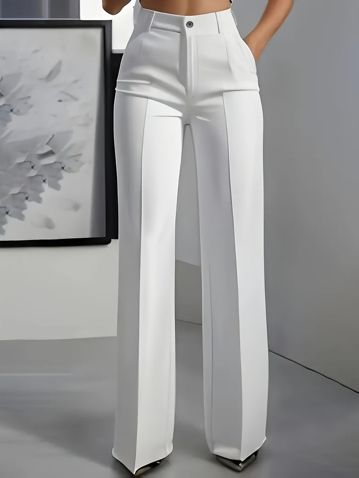 Ilyra - High-Waist Stretch-Woven Trousers