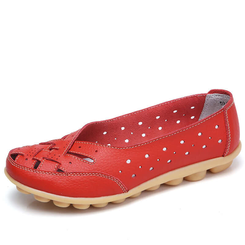 Nevara - Gel-Cushioned Sole Leather Loafers