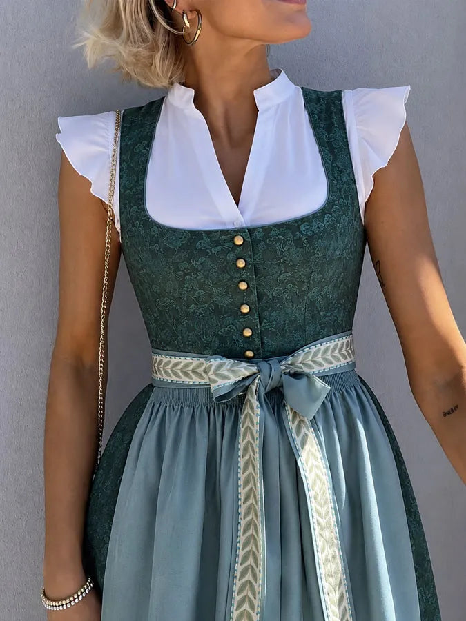 Navira - Bow-Front Woven Dress