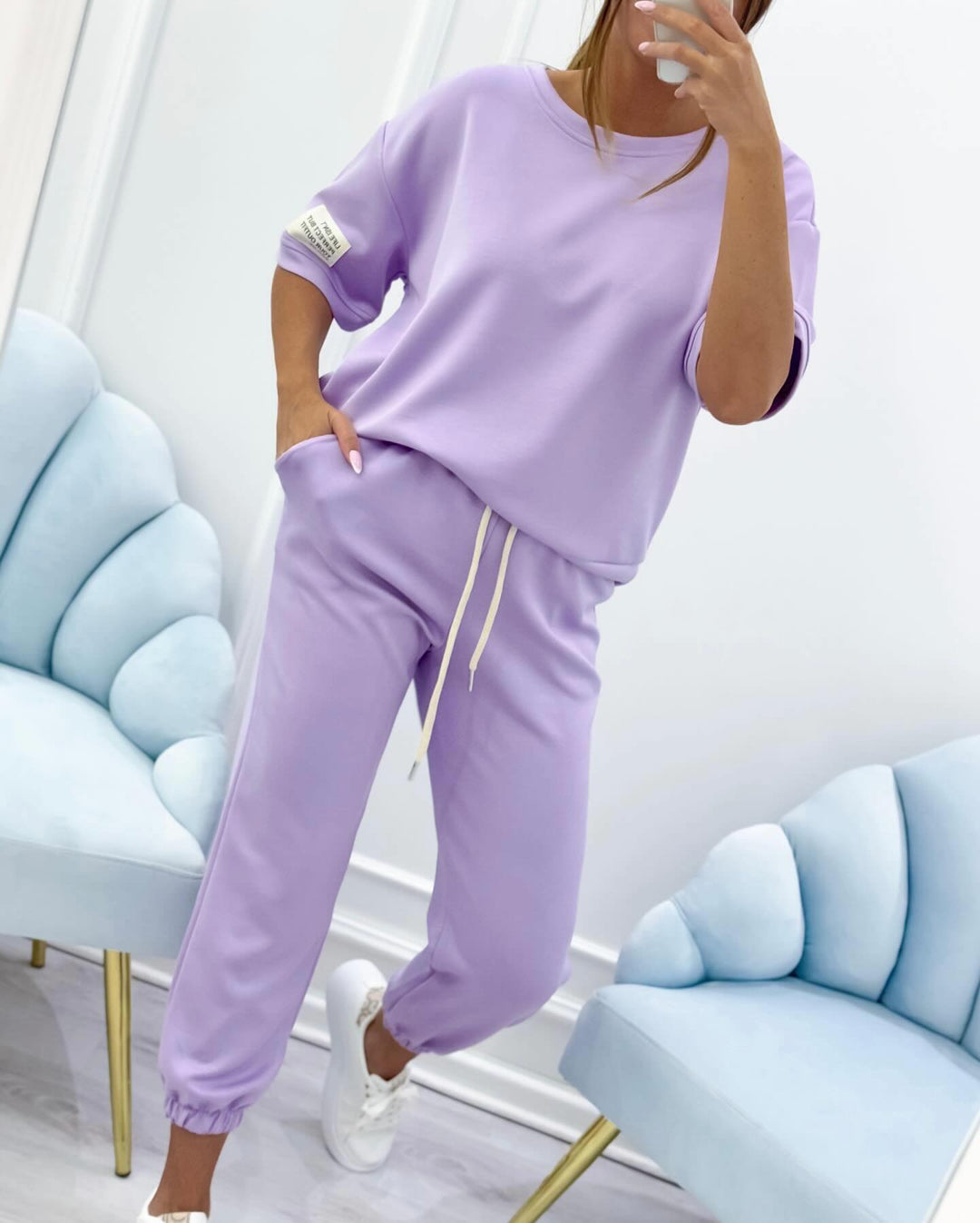 Nevira - Crewneck Jersey Top And Trousers Set