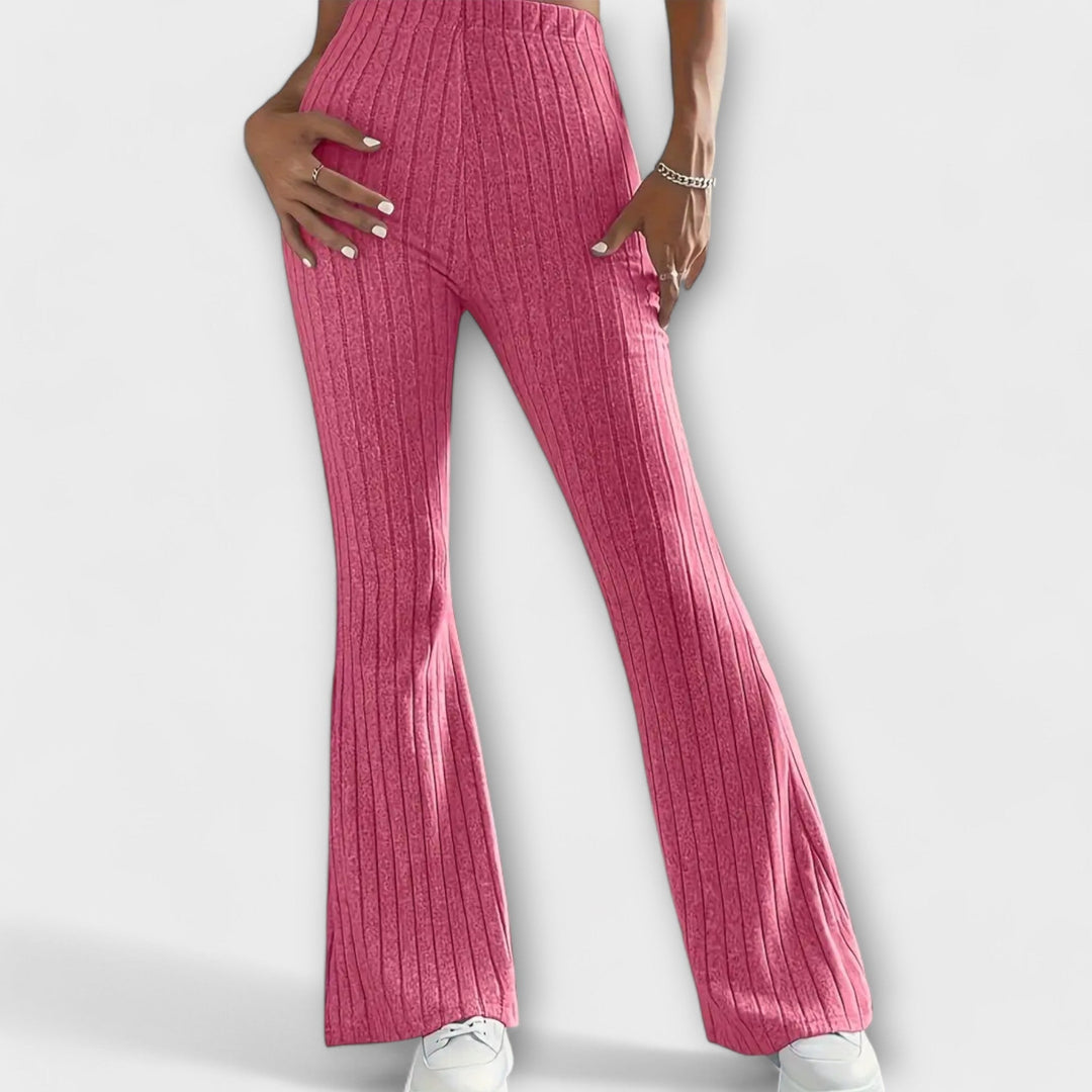 Velara - Elastic Waistband Woven Trousers