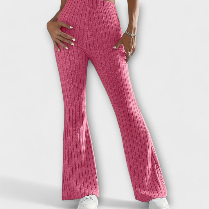 Velara - Elastic Waistband Woven Trousers
