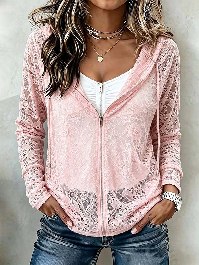 Novira - Printed Lace Cardigan