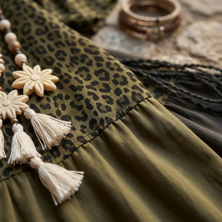 Relina - Tiered Woven Boho Maxi Dress