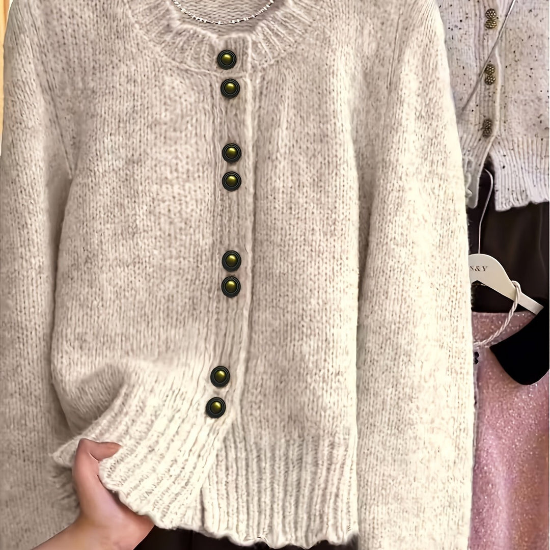 Rilena - Single-Button Knit Cardigan