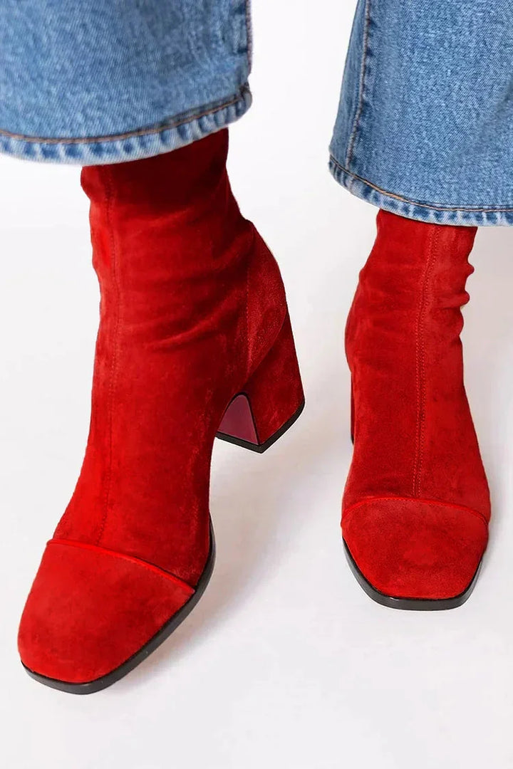 Lunera - Square Heel Ankle Boots