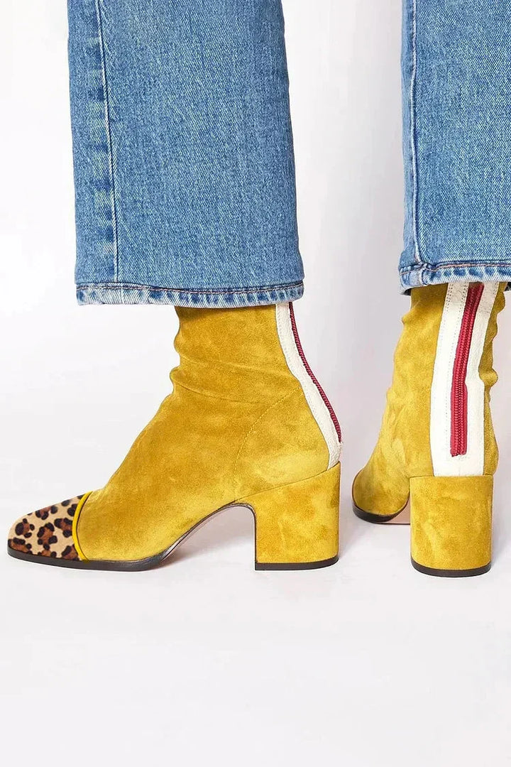 Lunera - Square Heel Ankle Boots