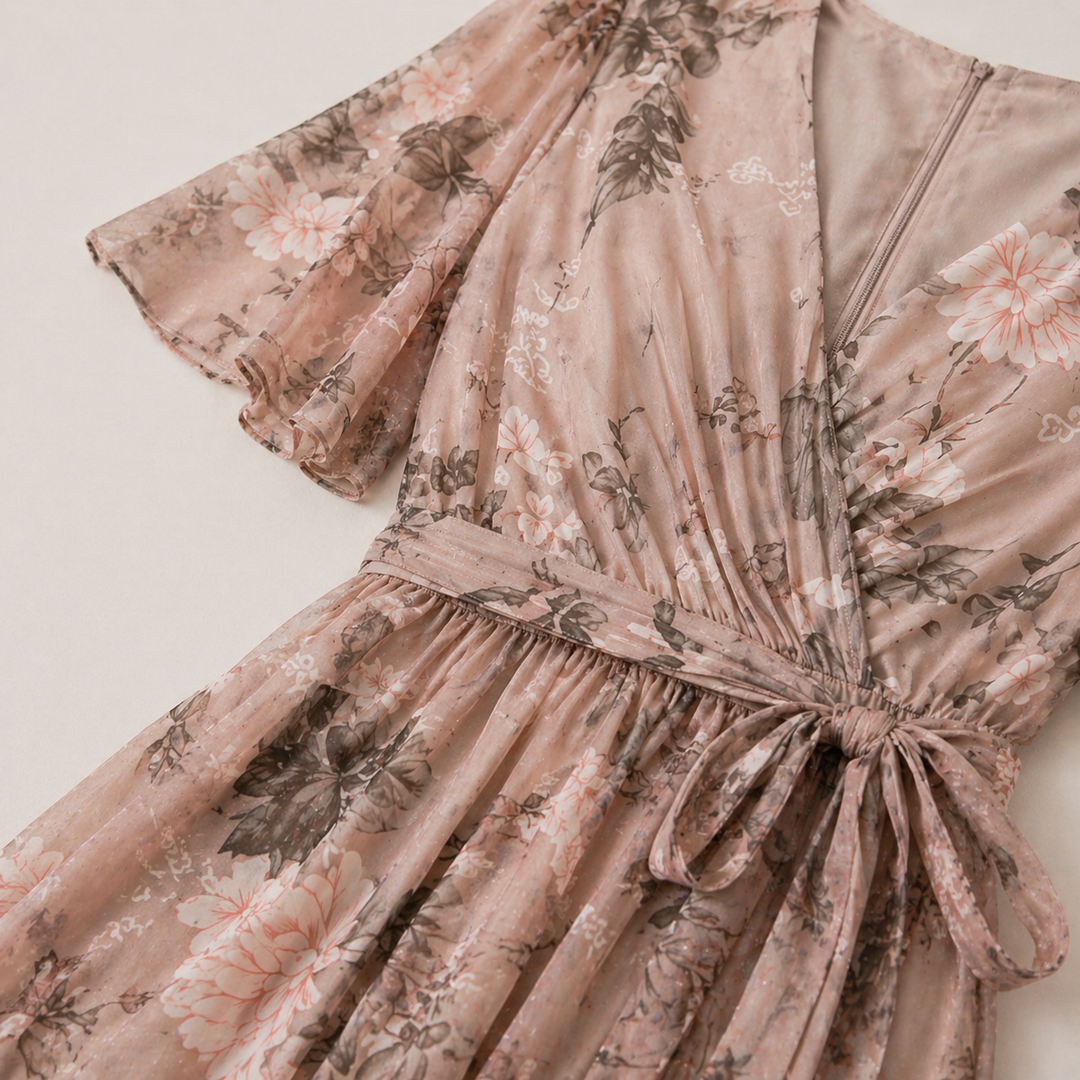Naliri - Wrap Woven Midi Dress