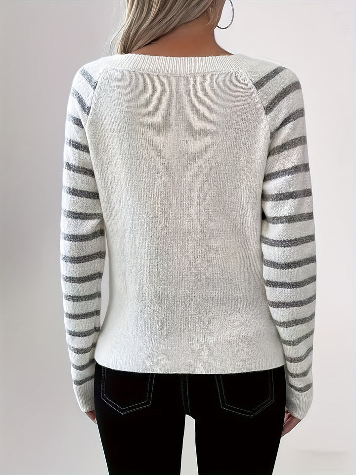 Velara - Sequin-Trim Knit Sweater