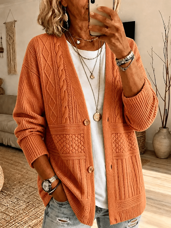 Nalira - Printed Jersey Cardigan