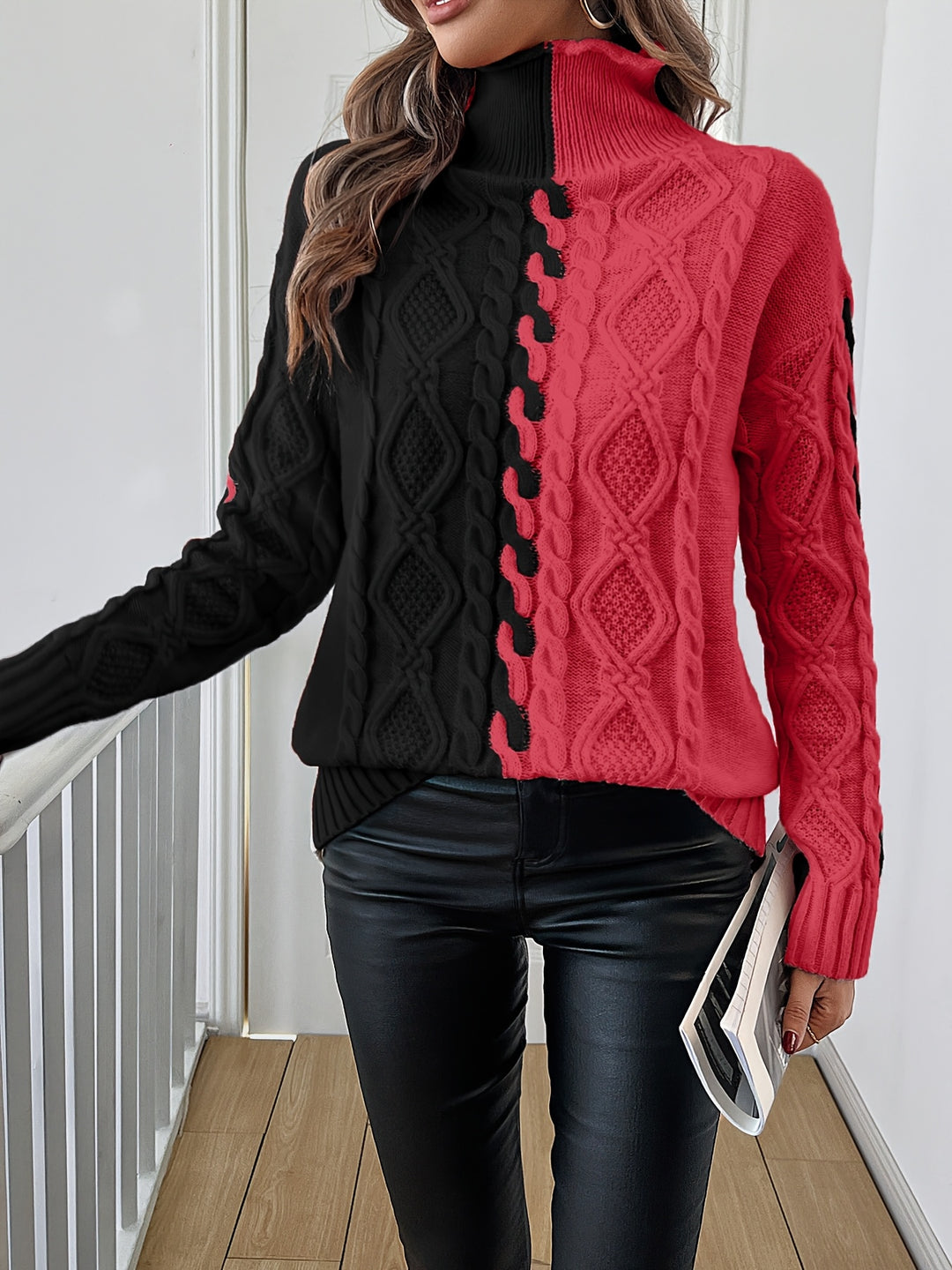 Nerise - Vertical Stripe Knit Blouse