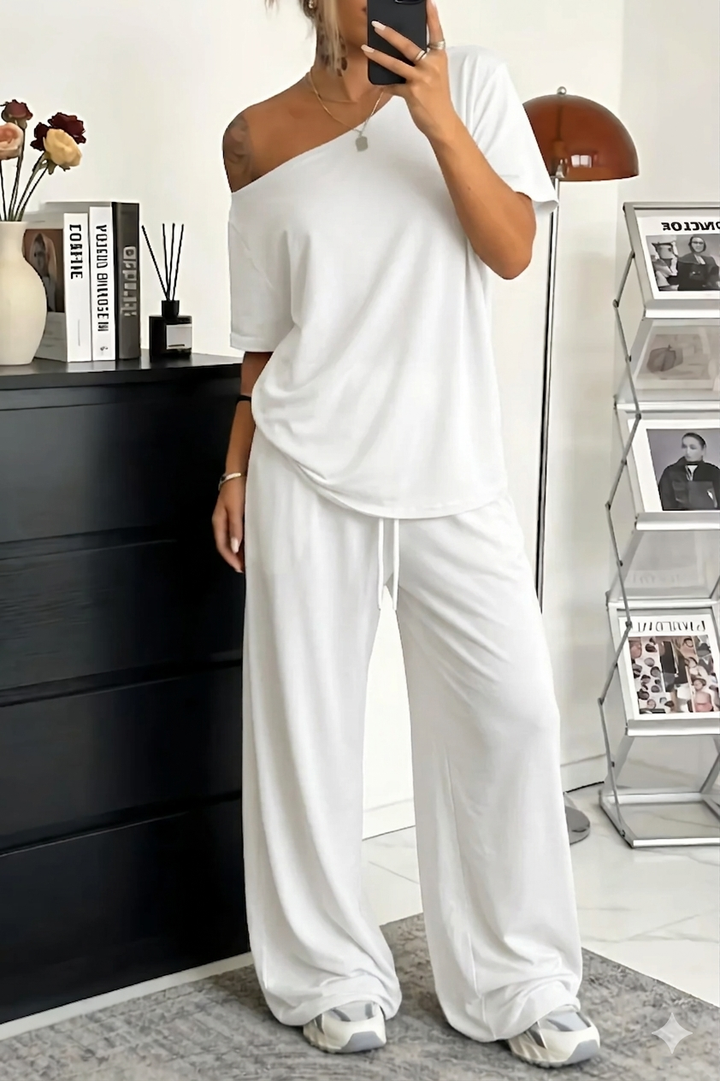 Talira - Off-Shoulder Two-Piece Set