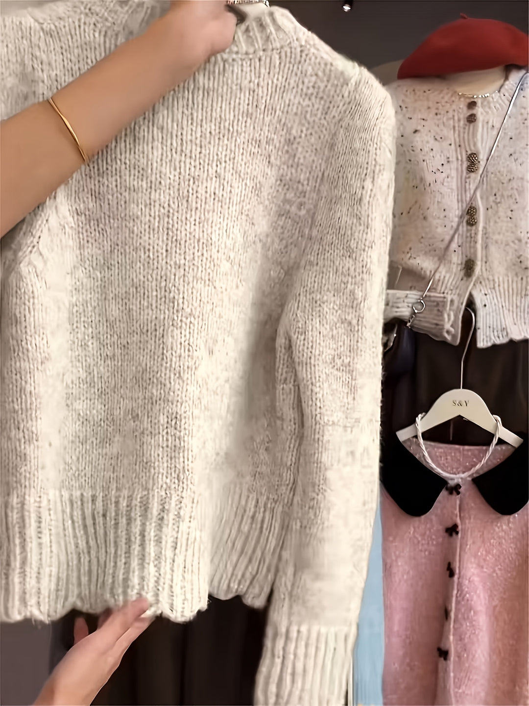 Rilena - Single-Button Knit Cardigan