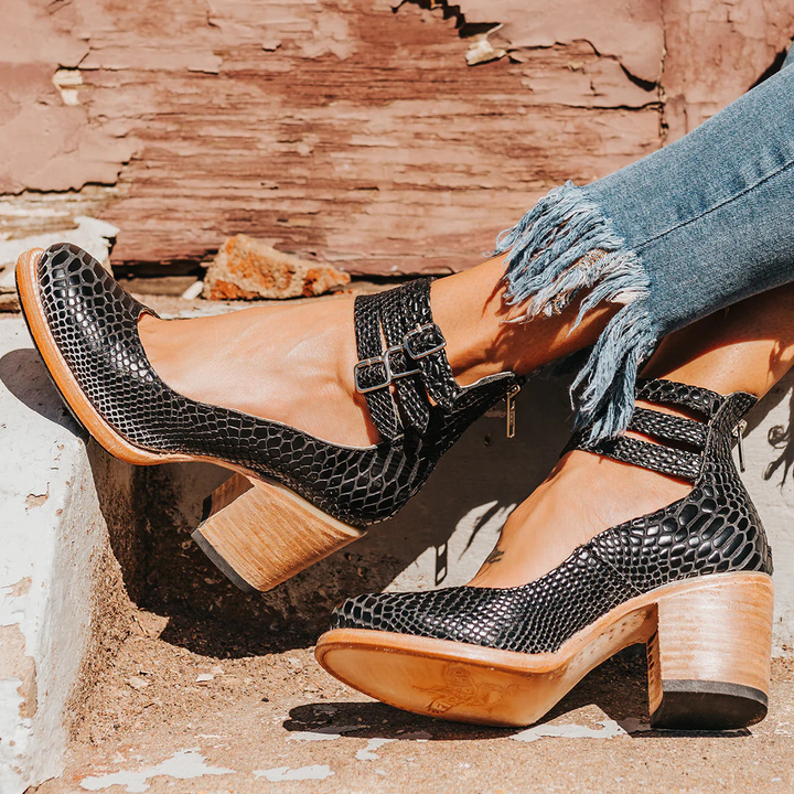 Navira - Strappy Leather Heels