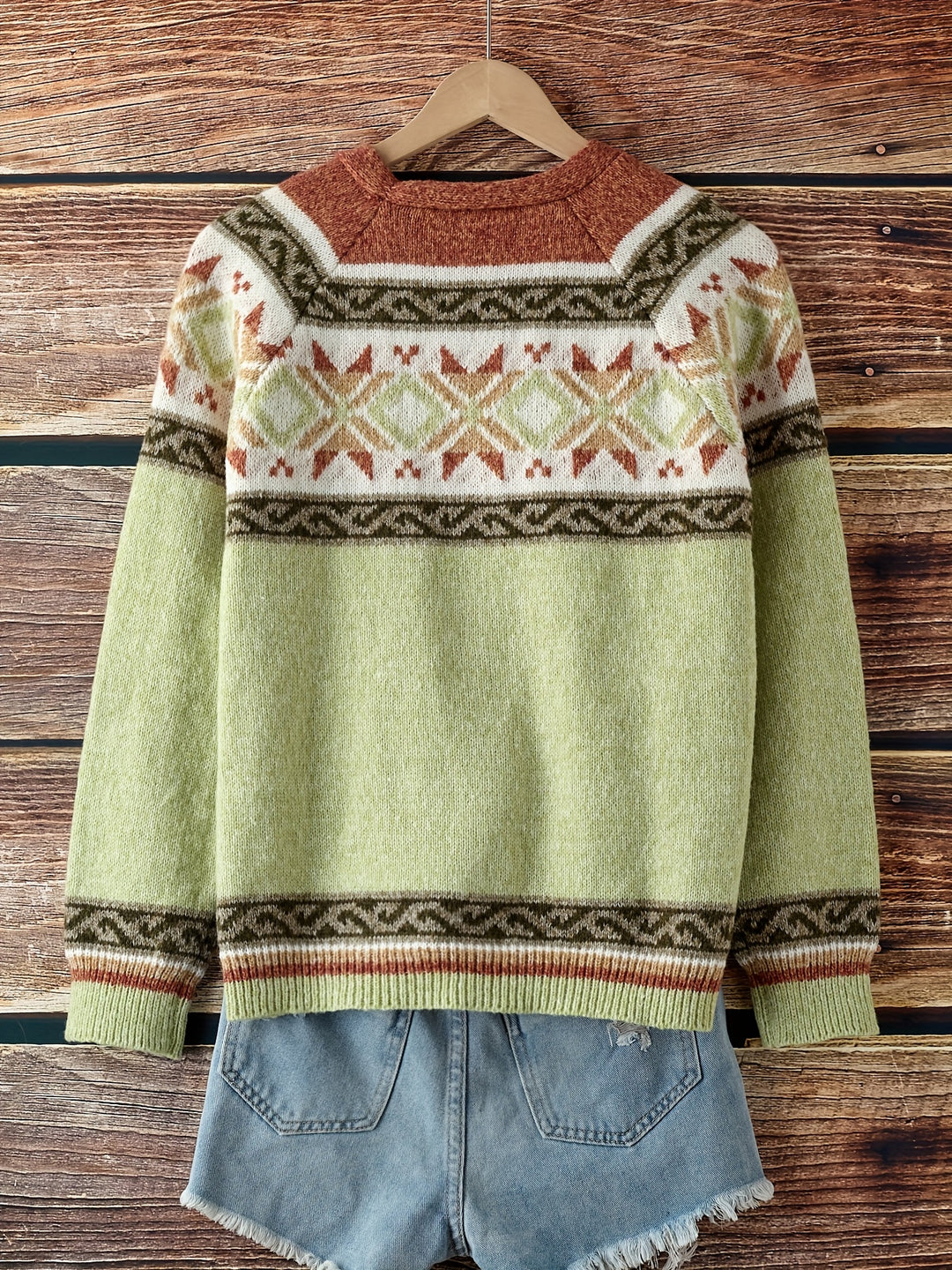 Mireva - Colour-Block Knit Cardigan