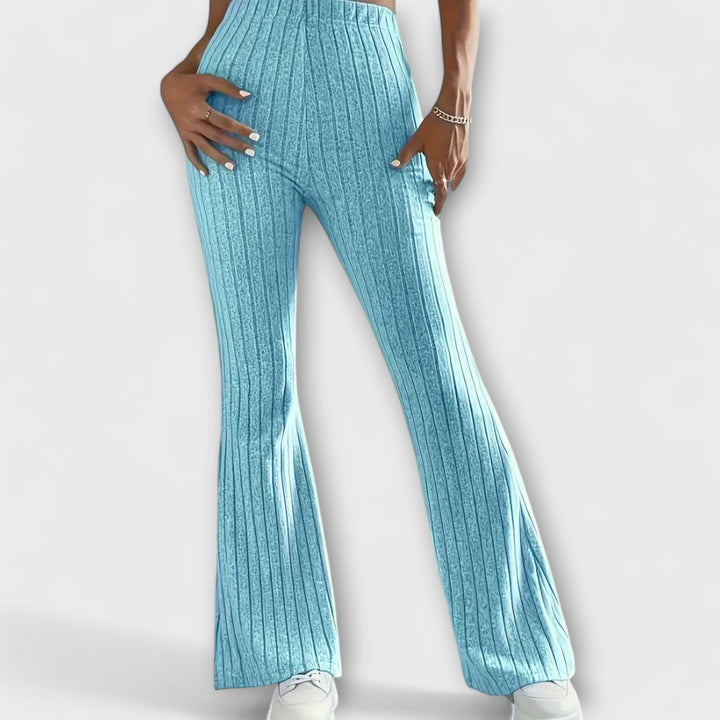 Velara - Elastic Waistband Woven Trousers