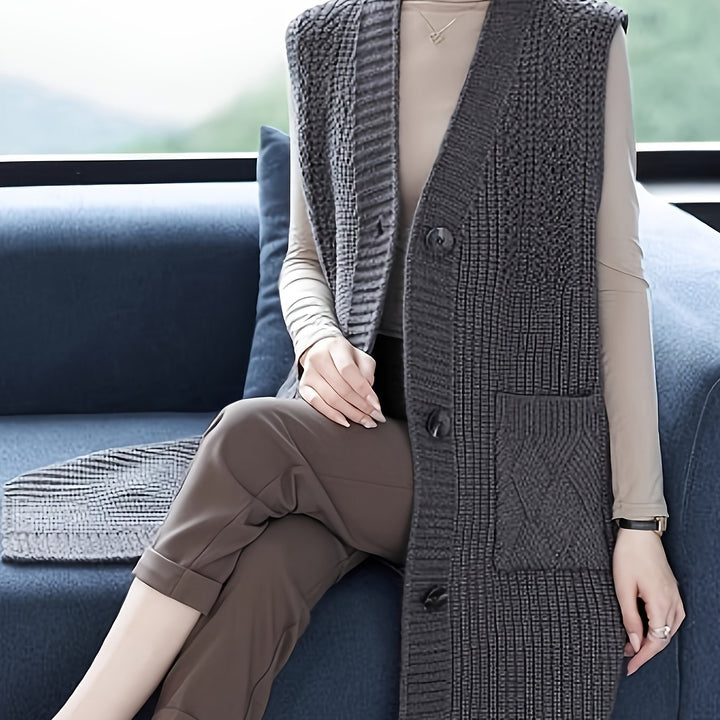 Mireva - Midi Sweater Knit Vest