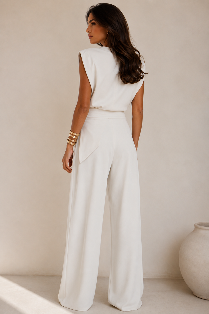 Neraya - Asymmetric Hem Fluid-Drape Two-Piece Set