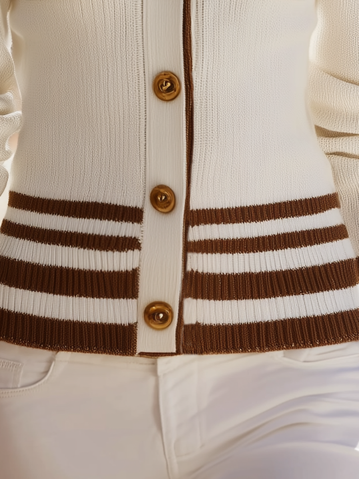 Novira - Vertical Stripe Knit Jacket