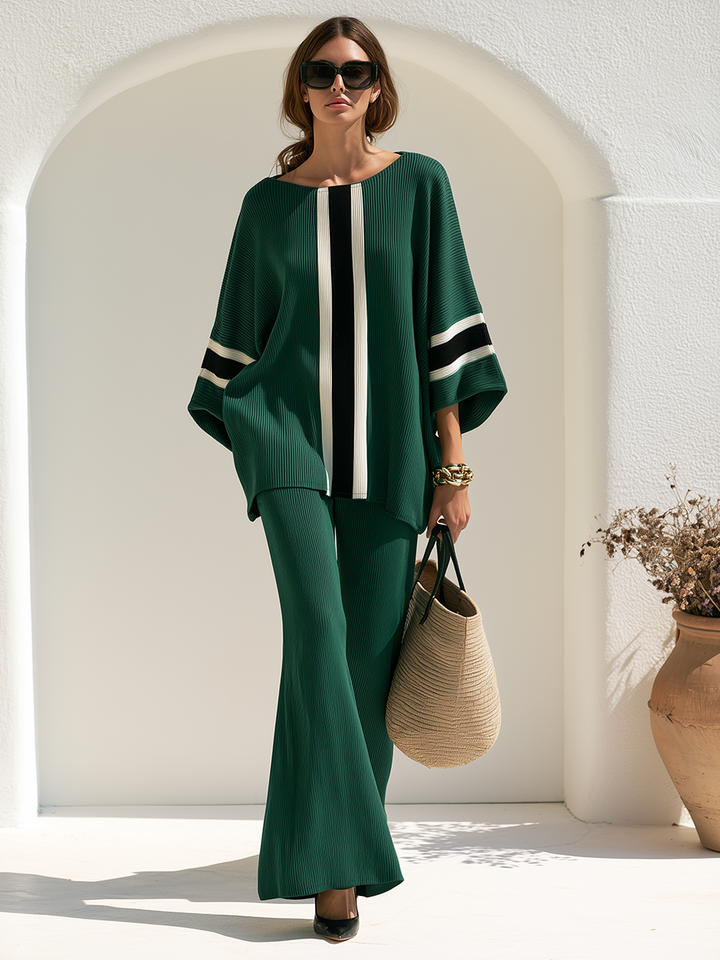 Velara - Patchwork Corduroy Pants Set