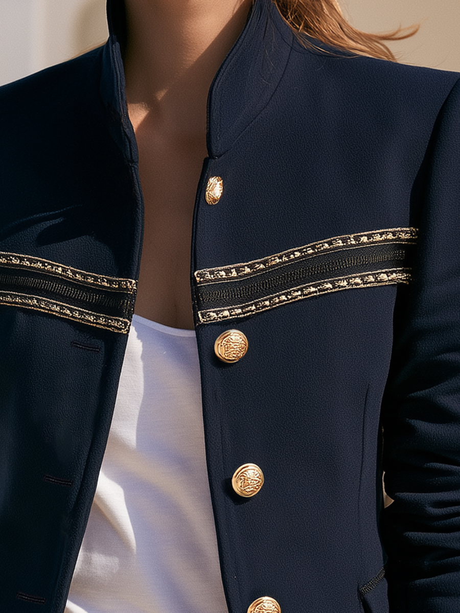 Nivara - Stand-Collar Woven Jacket