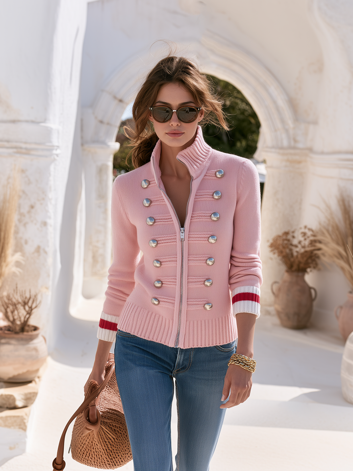 Mavira - Front-Zip Knit Jacket