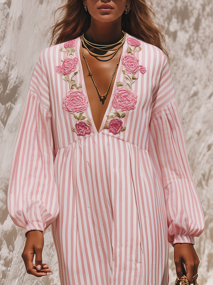 Jatelle - Embroidered Cotton-Blend Maxi Dress