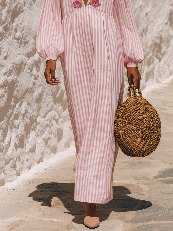 Jatelle - Embroidered Cotton-Blend Maxi Dress