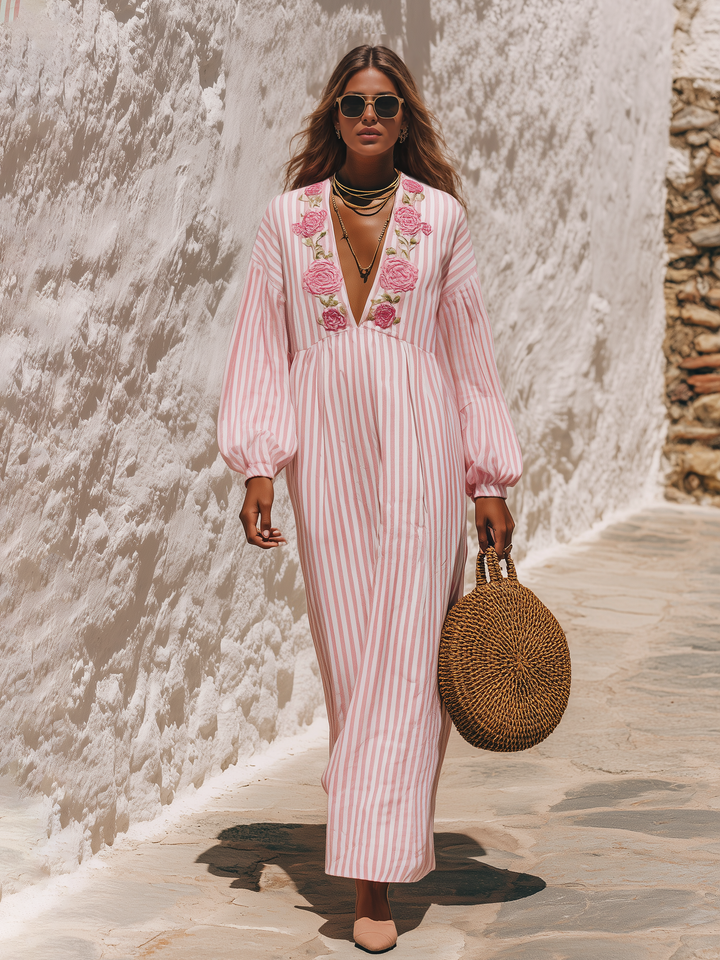 Jatelle - Embroidered Cotton-Blend Maxi Dress