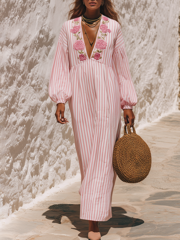 Jatelle - Embroidered Cotton-Blend Maxi Dress