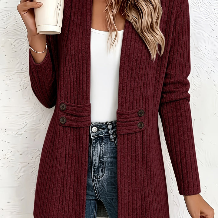 Velira - Double-Breasted Knit Cardigan