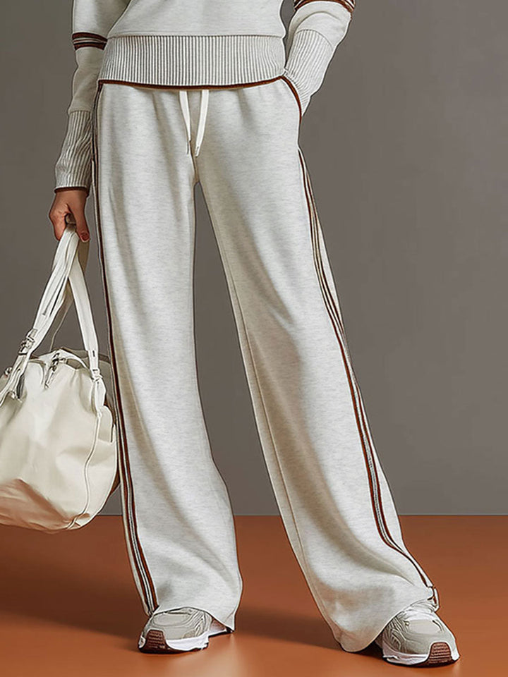 Mireva - Wide-Leg Blouse And Trousers Set