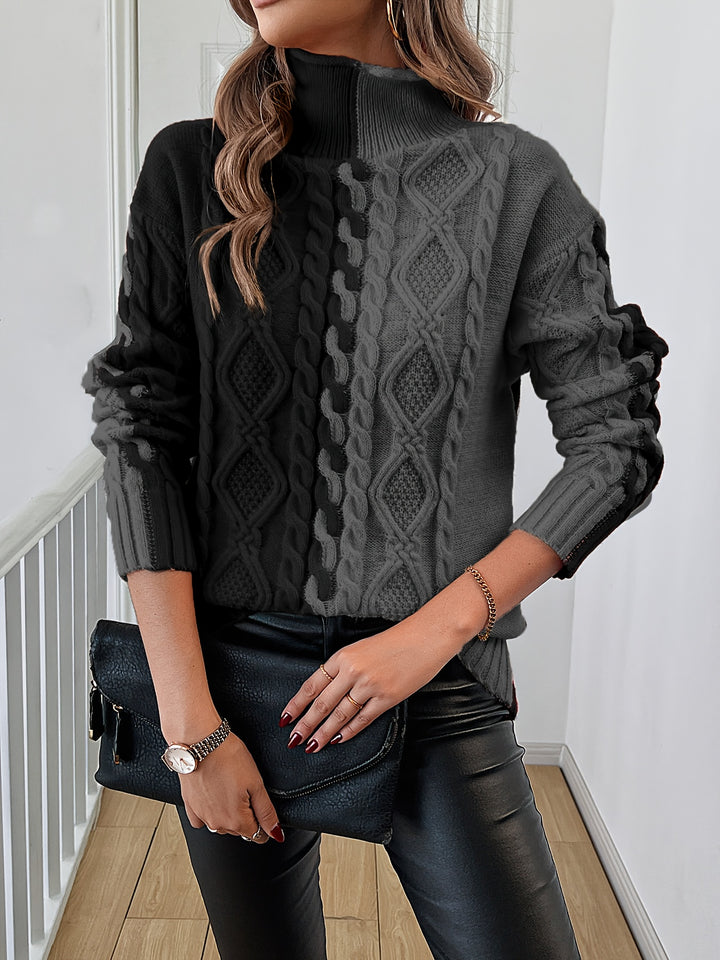 Nerise - Vertical Stripe Knit Blouse