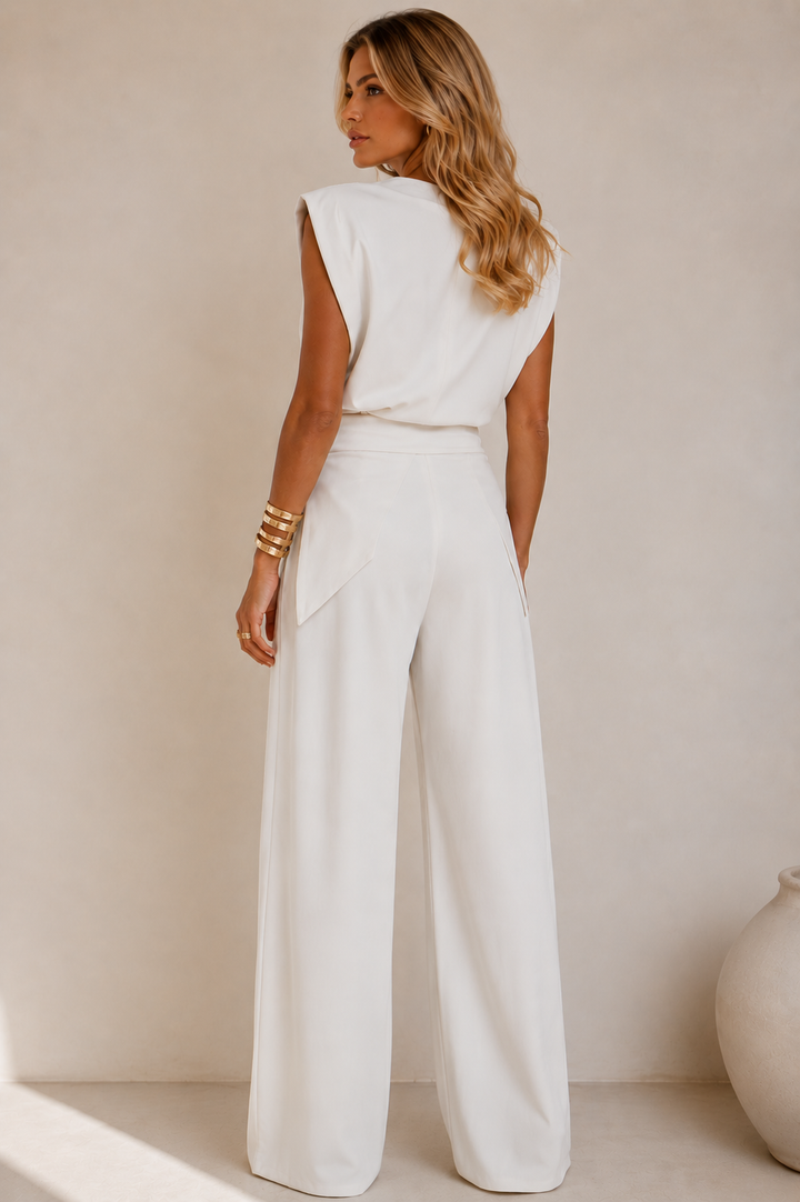Neraya - Asymmetric Hem Fluid-Drape Two-Piece Set