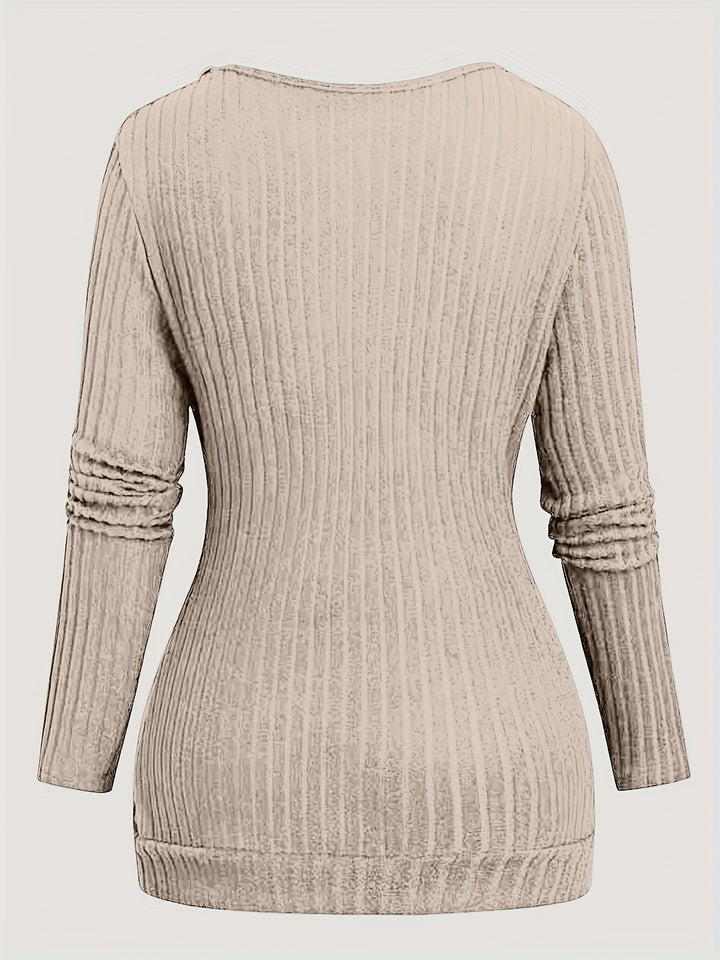 Solyne - Crew Neck Knit Top