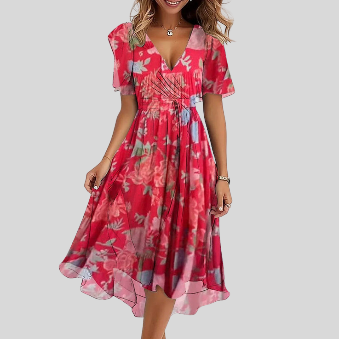Zerisa - Asymmetric Hem Woven Dress