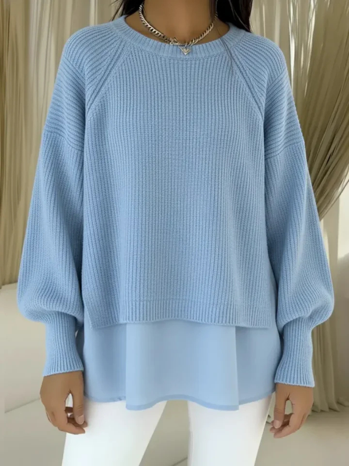 Mireva - Layered Hem Knit Sweater