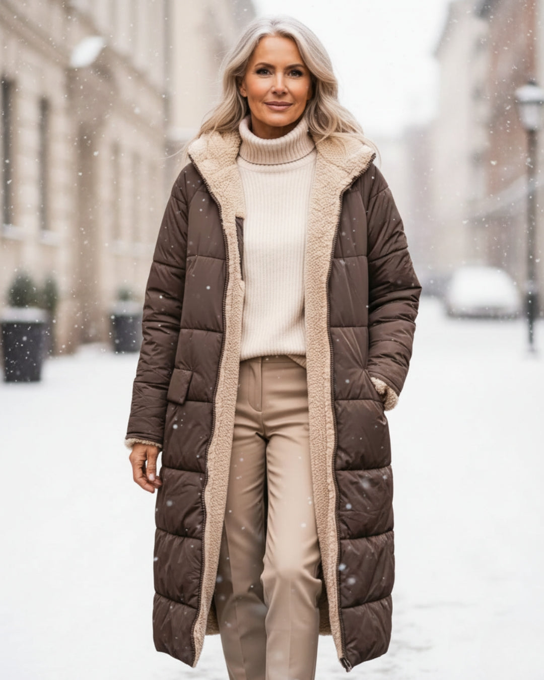 Arlise - Reversible Sherpa-Lined Coat