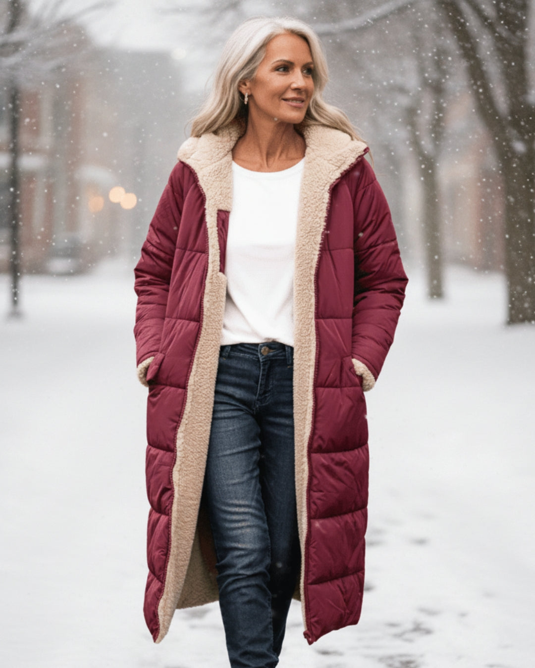 Arlise - Reversible Sherpa-Lined Coat