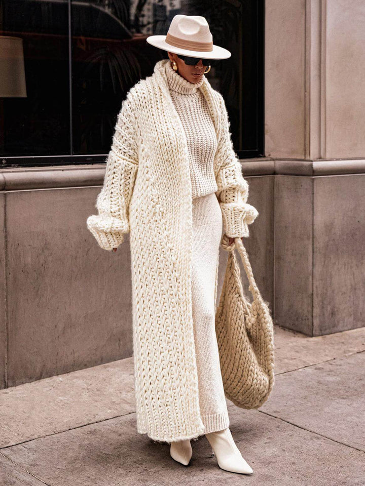 Renali - Shawl Collar Knitted Coat