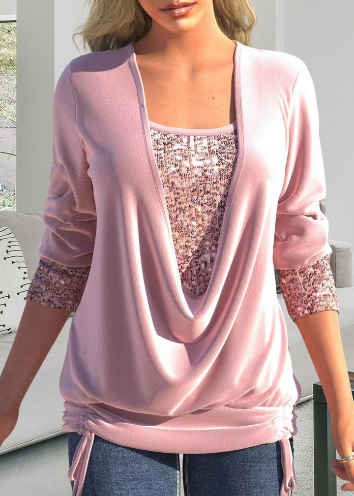 Rivena - Two-Piece Sequin Top Set