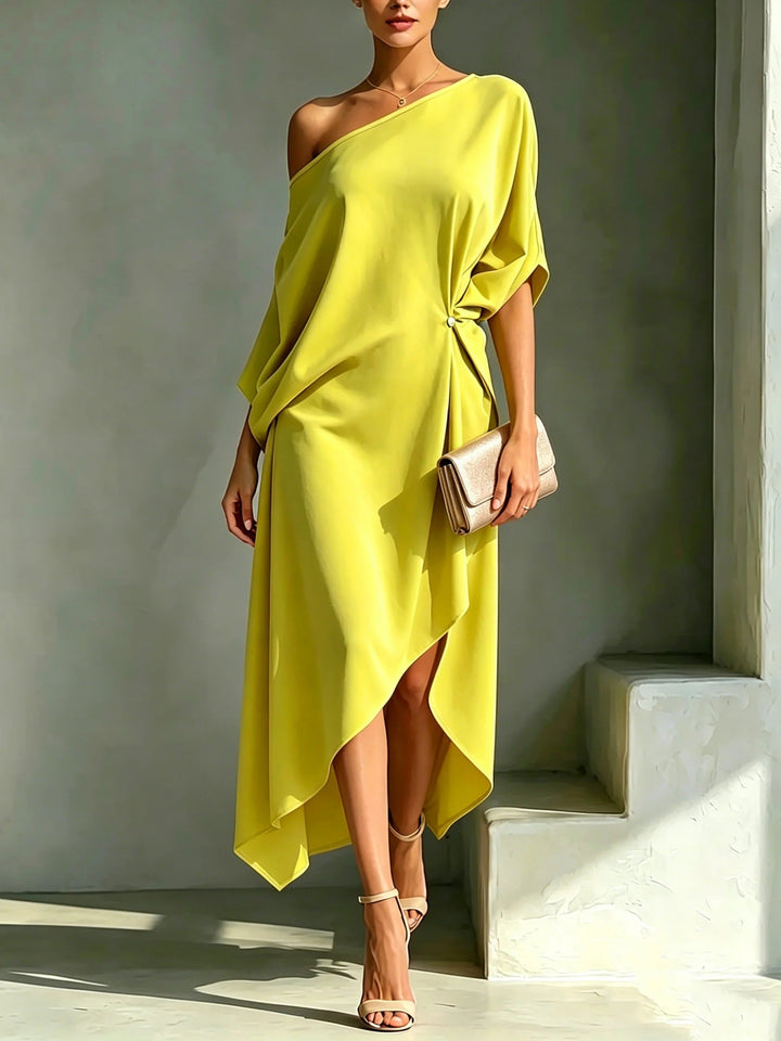 Mireva - One-Shoulder Cotton-Blend Dress