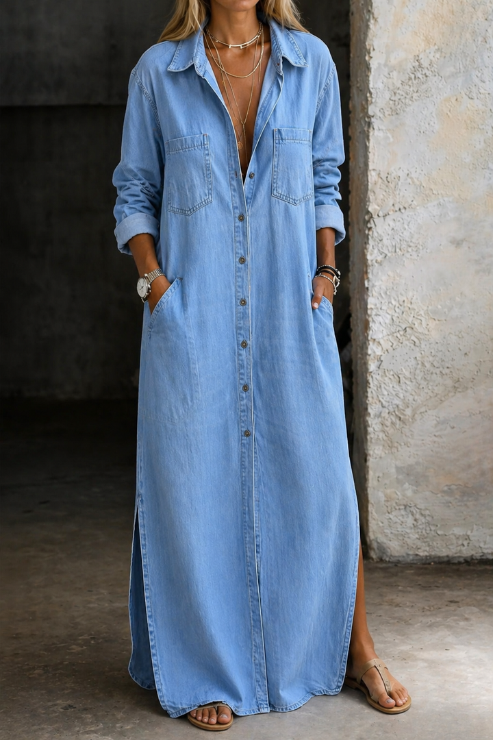 Noreli - Relaxed-Fit Button Dress