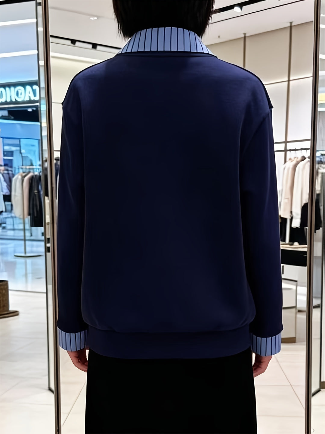 Calira - Lapel Collar Knit Polo Shirt