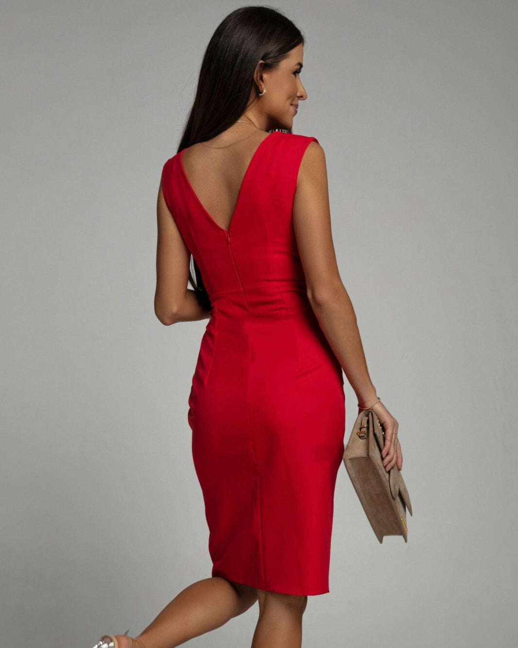 Soreli - Draped Stretch Knit Midi Dress