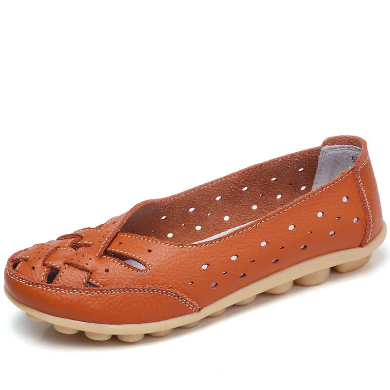 Nevara - Gel-Cushioned Sole Leather Loafers