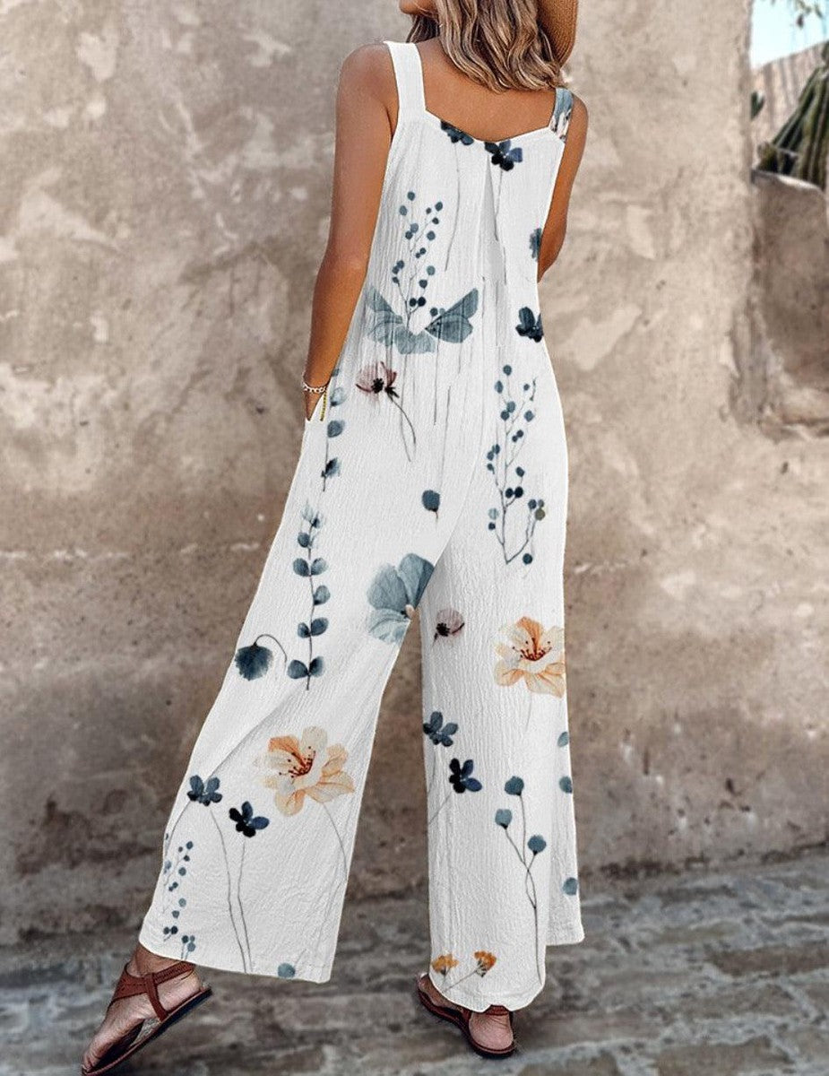 Tivara - Wide-Leg Printed Jumpsuit