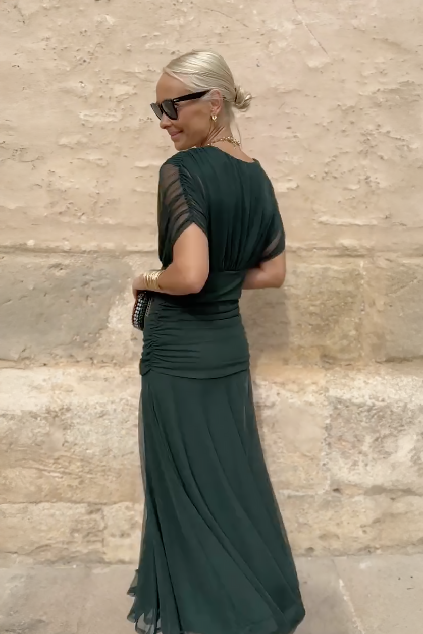 Veyla - V-Neck Woven Maxi Dress